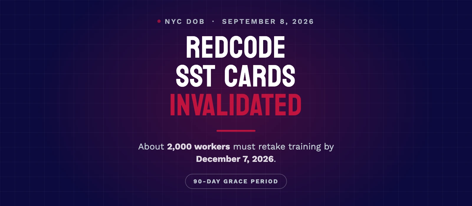 RedCode SST Cards Invalidated: What NYC Contractors and Subcontractors Need to Do Before December 7